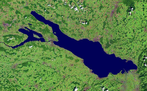 Satellitenfoto vom Bodensee